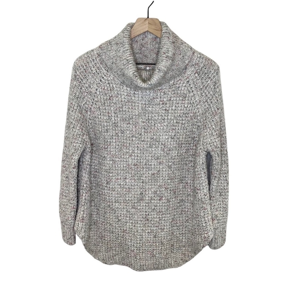 Free People Dylan Tweedy Cowl Neck Chunky Sweater Pullover Size Small - Picture 5 of 9